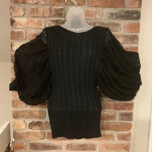 Gracia black lace knit sweater